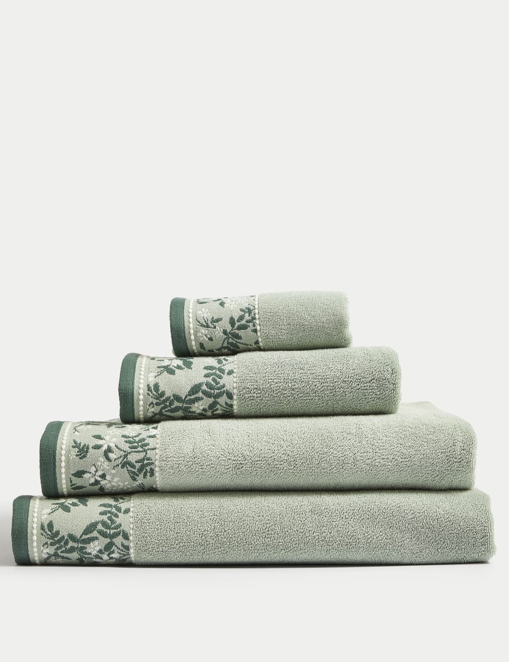 Pure Cotton Woven Floral Towel 3 of 5