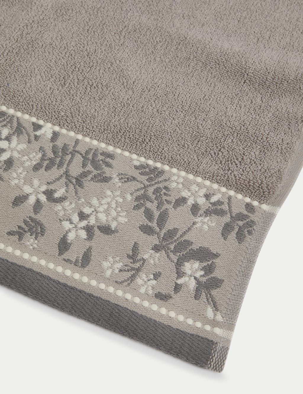 Pure Cotton Woven Floral Towel 2 of 5