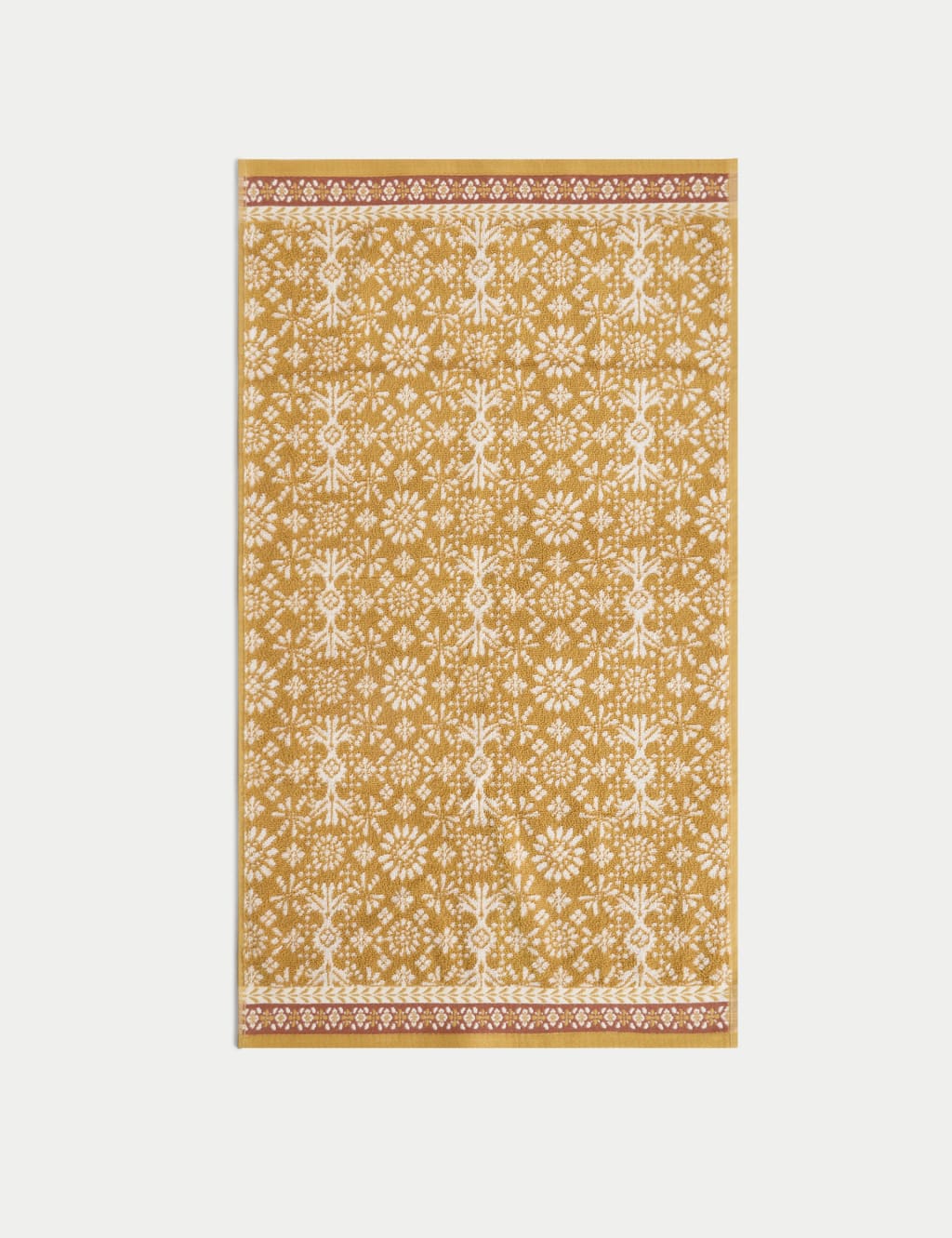 Pure Cotton Geometric Tile Pattern Towel 5 of 5