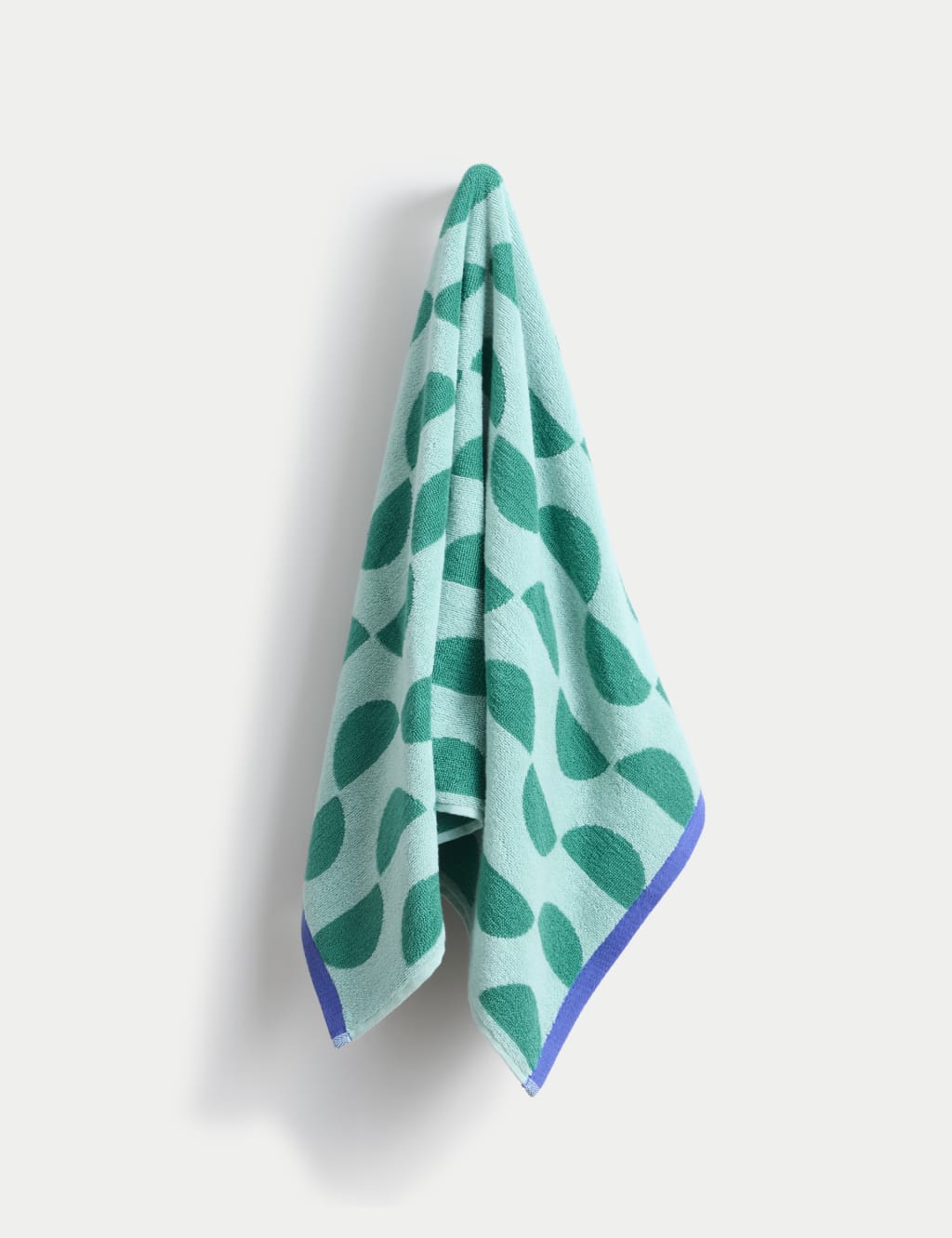 Pure Cotton Geometric Semi Circle Towel 4 of 5