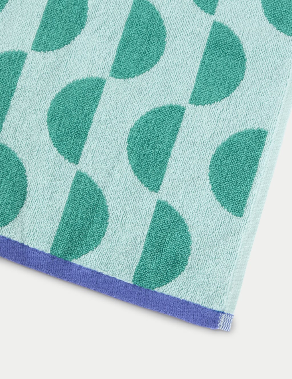 Pure Cotton Geometric Semi Circle Towel 2 of 5