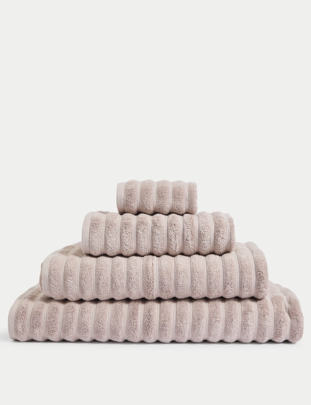 Pure Cotton Super Plush Ribbed Bath Towel M S Collection M S