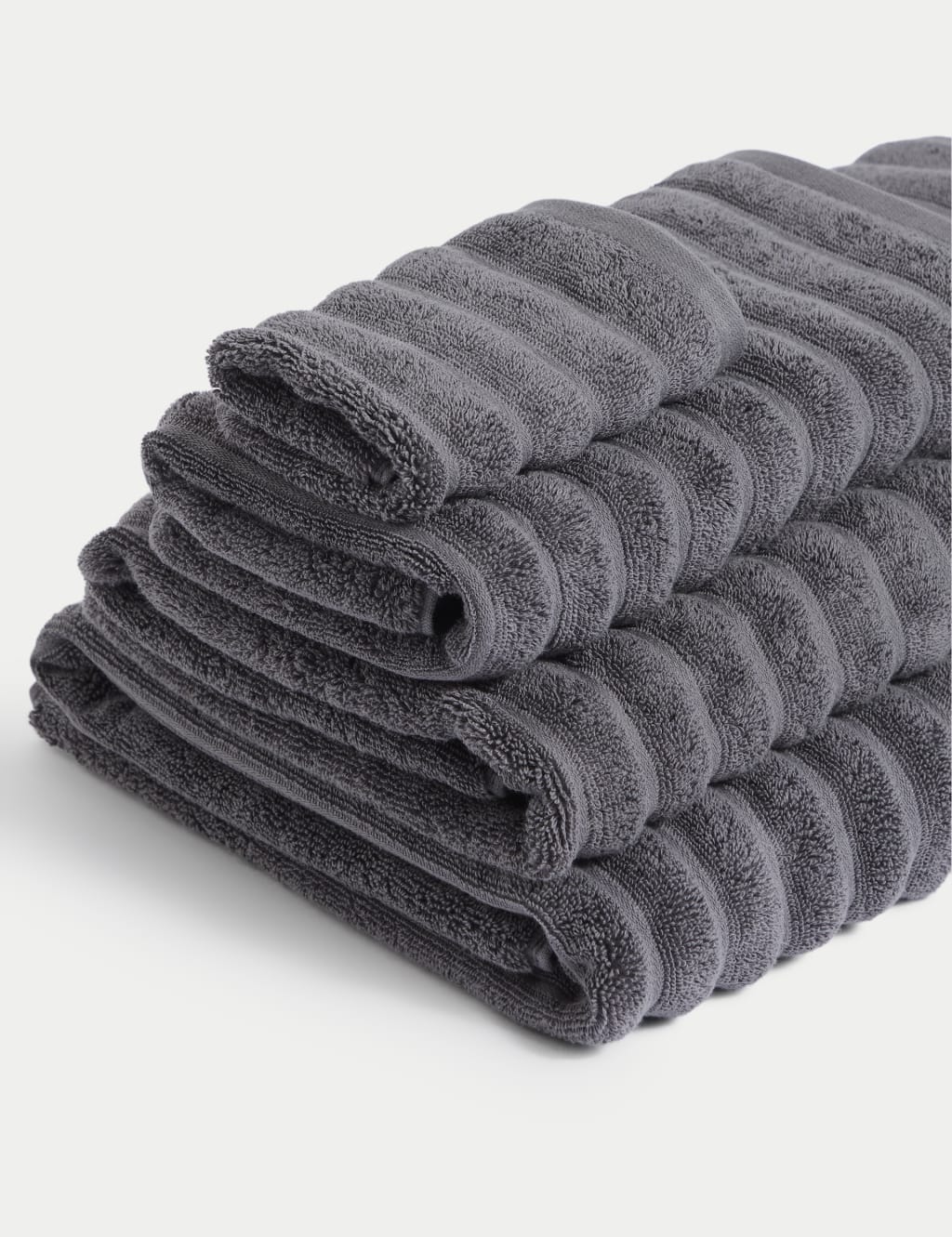 Pure Cotton Super Plush Ribbed Bath Towel M S Collection M S