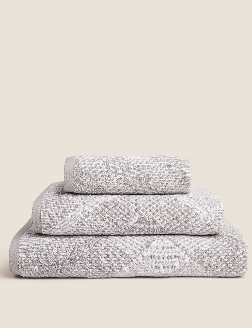 Pure Cotton Repeat Diamond Towel 1 of 4