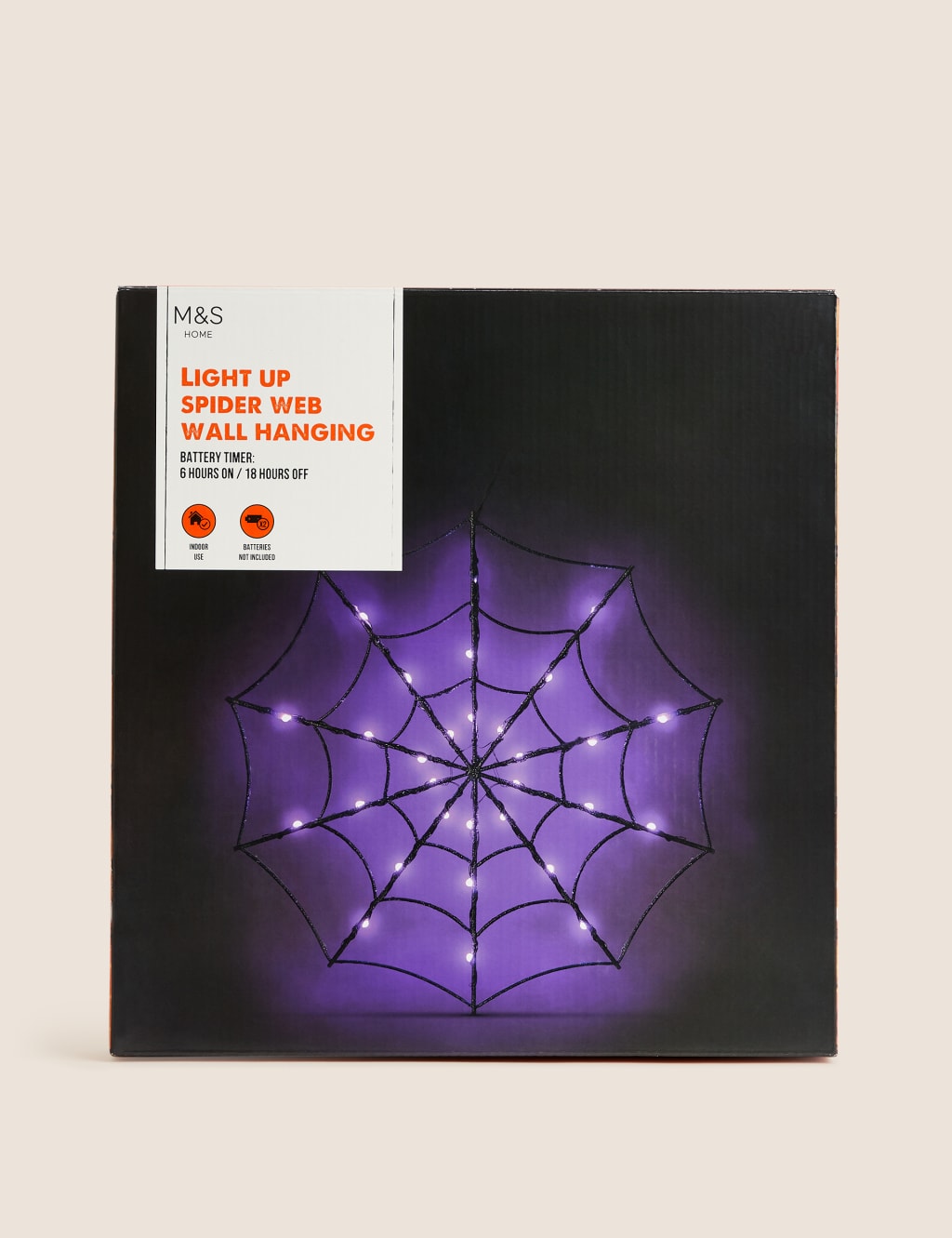 Halloween Spider Web Light Up Wall Hanging 3 of 5