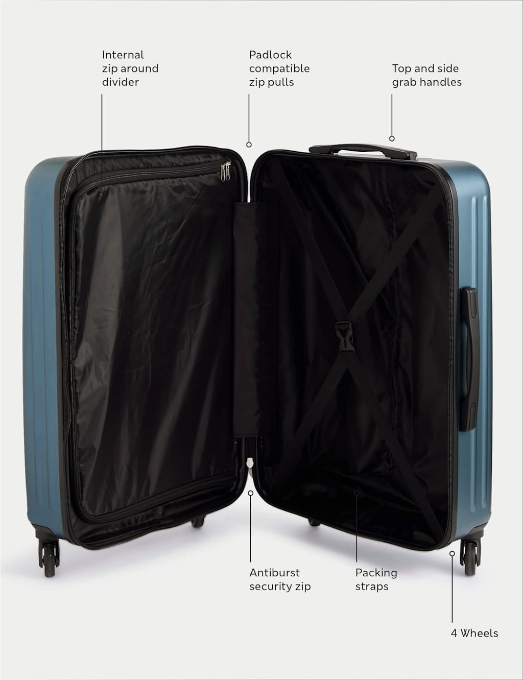 Vienna 4 Wheel Hard Shell Medium Suitcase 7 of 7