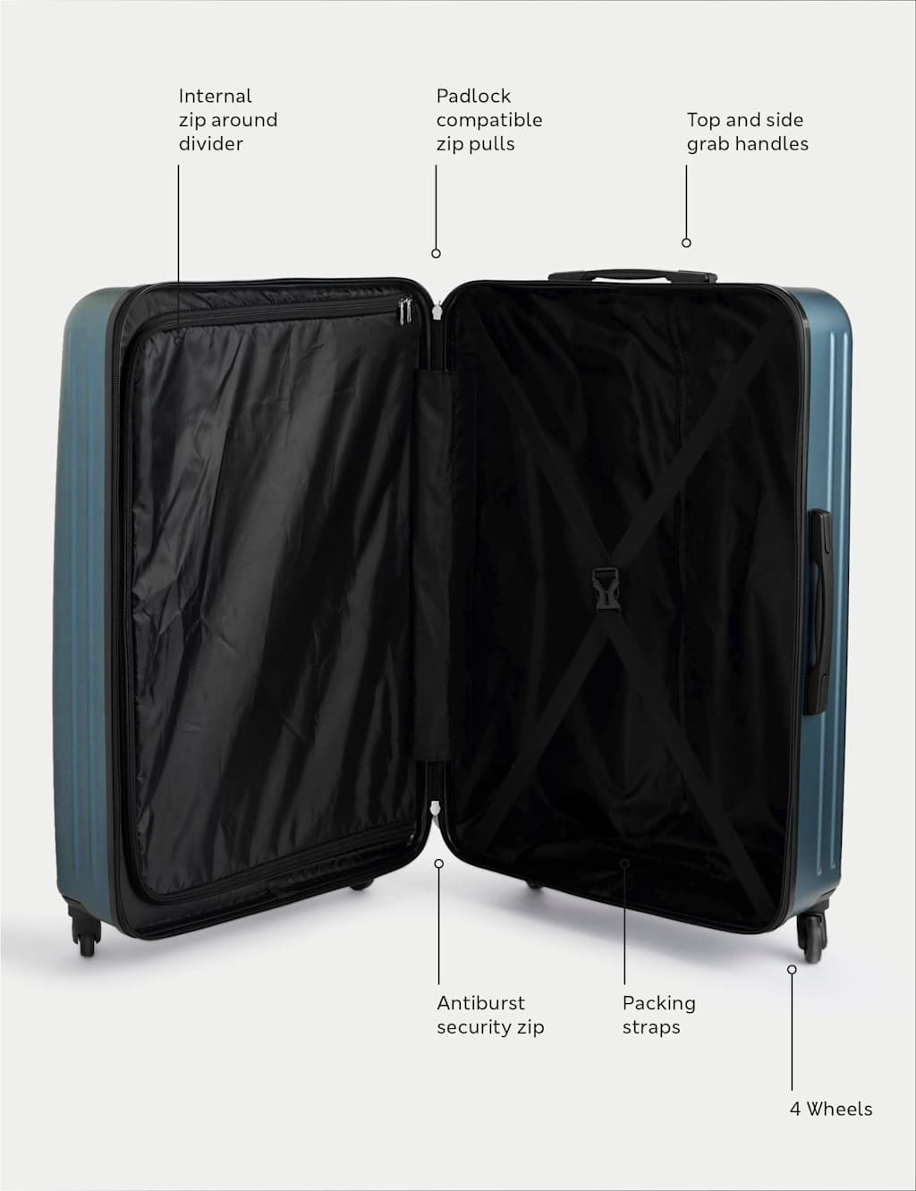 Vienna 4 Wheel Hard Shell Large Suitcase 7 of 7