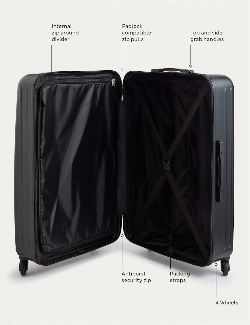 Vienna 4 Wheel Hard Shell Large Suitcase 7 of 7