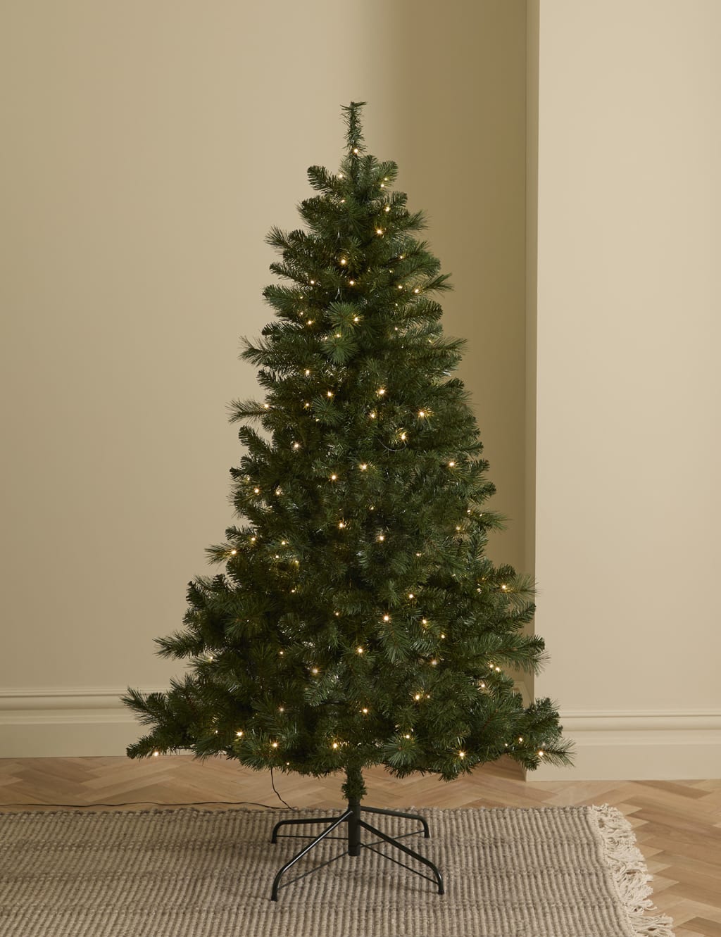 6ft Pre Lit Pine Christmas Tree