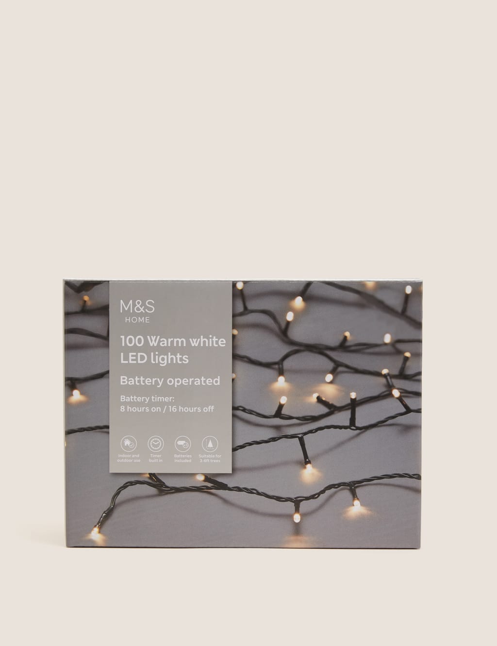 100 Warm White LED Battery Lights 2 of 5