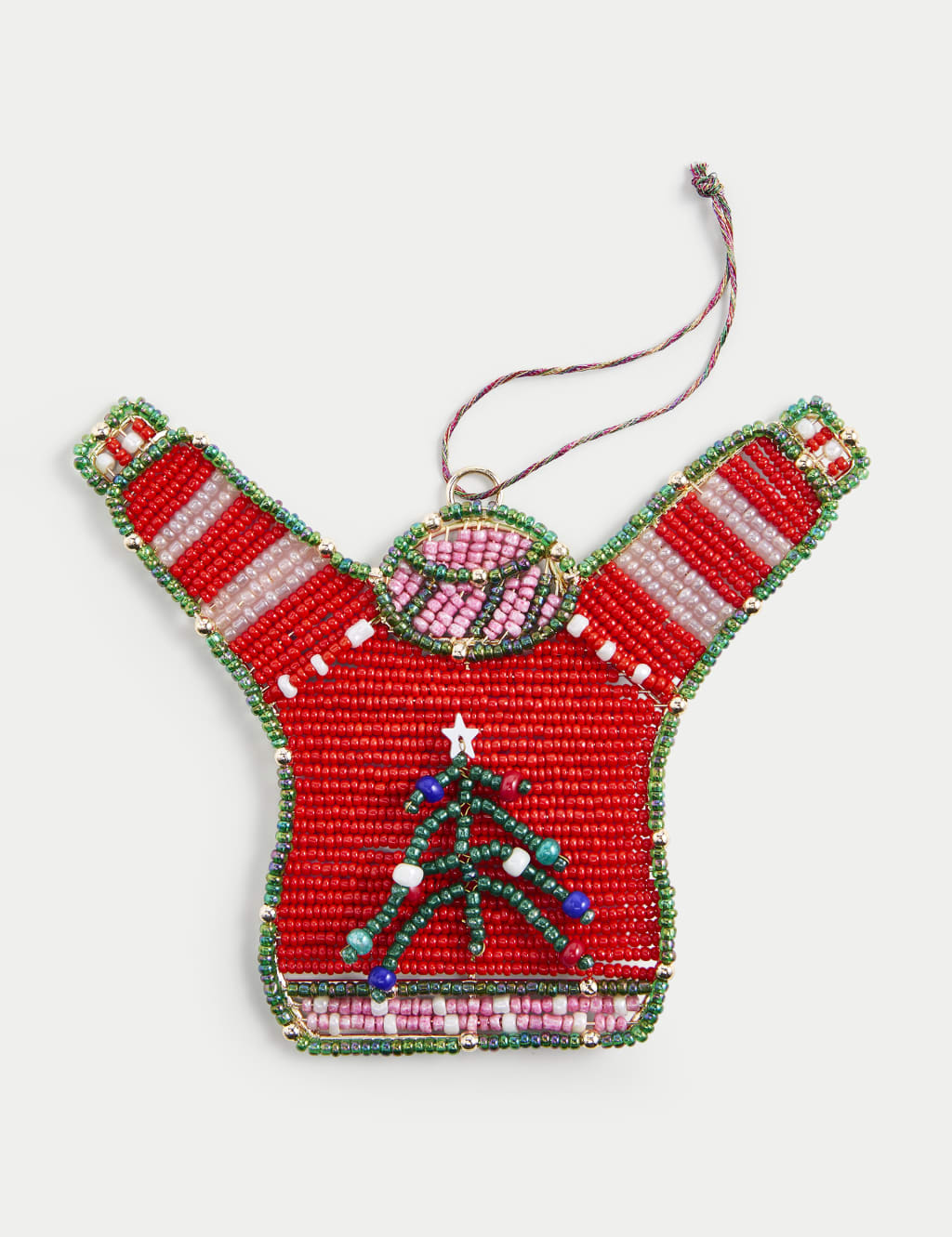 Beaded Christmas Jumper Hanging Decoration M S Collection M S