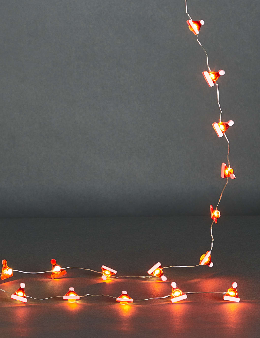 20 Santa Hat Battery String Lights 1 of 5