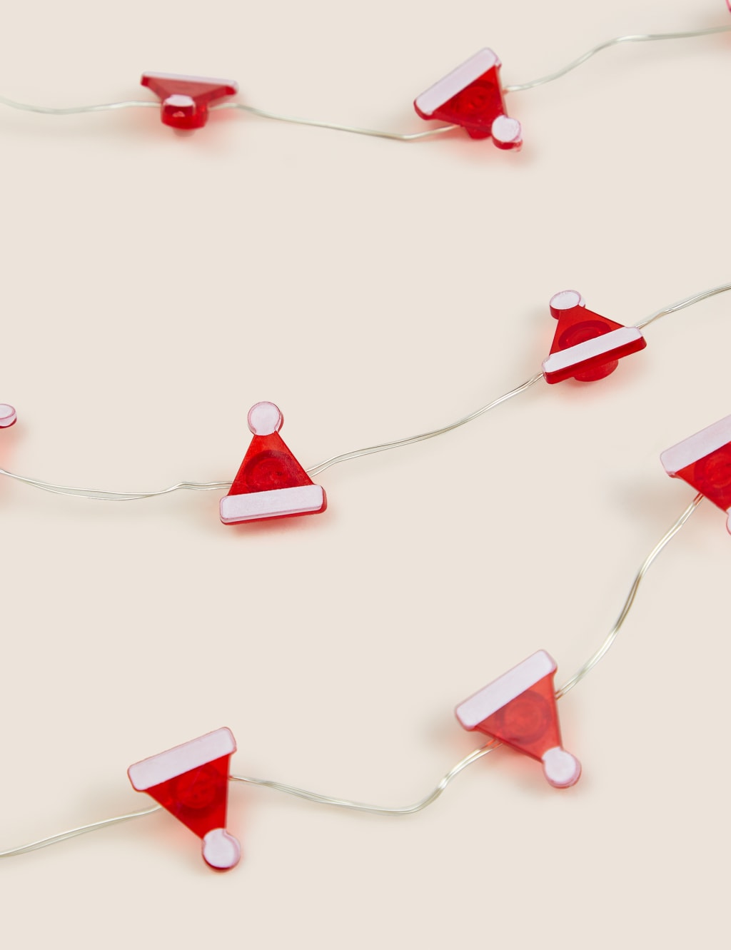 20 Santa Hat Battery String Lights 2 of 5