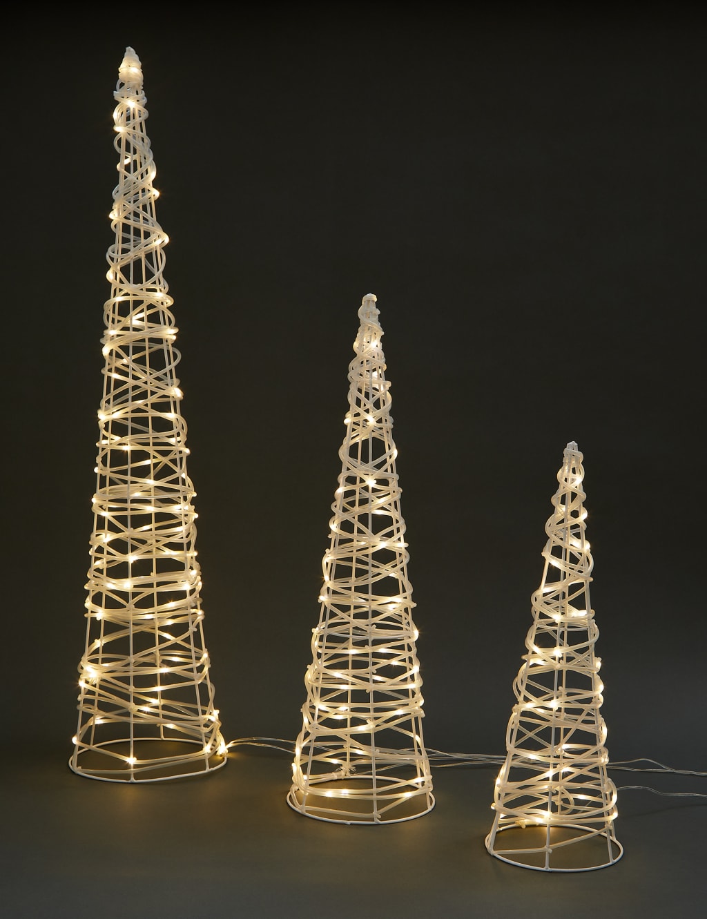 3 Pack Outdoor Cone Christmas Trees 4 of 4