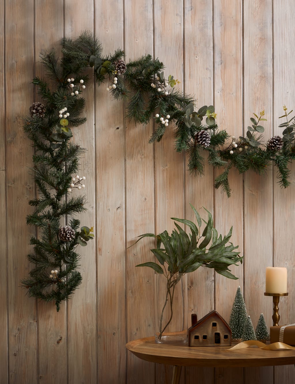 12ft Unlit Pine Cone Garland 1 of 3