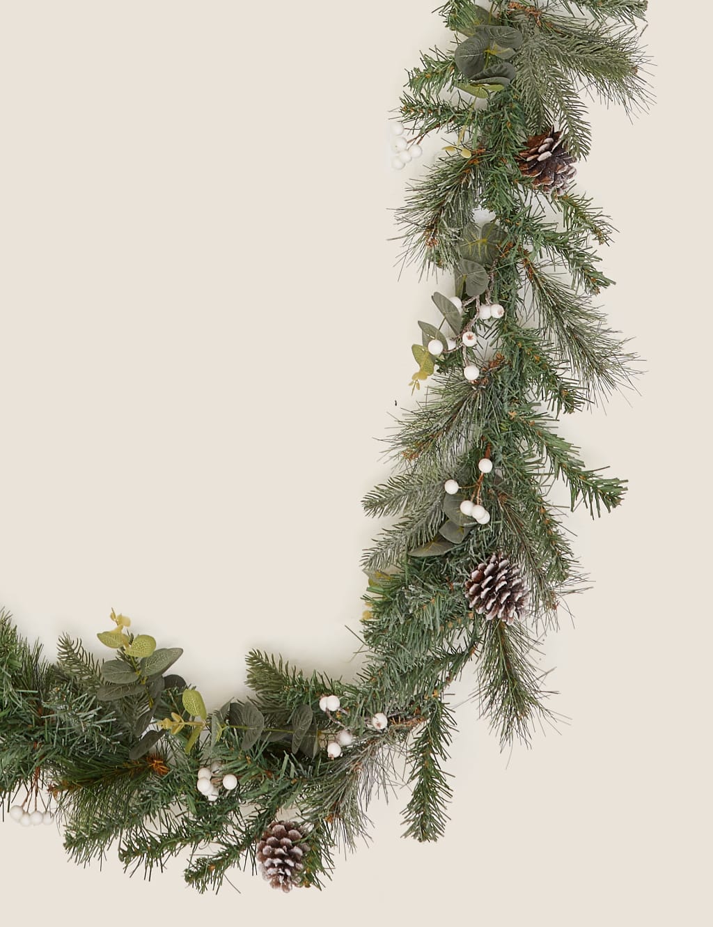 12ft Unlit Pine Cone Garland 2 of 3