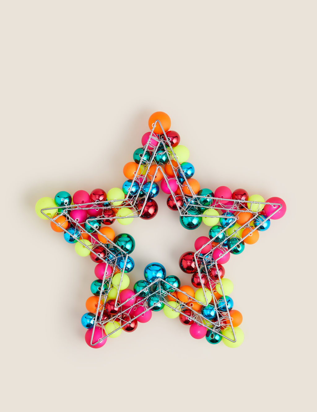 Multicoloured Bauble Star Wreath 5 of 7