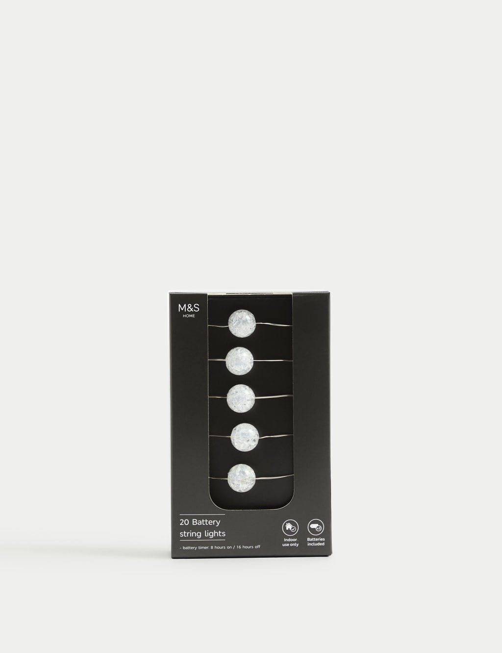 20 Frosted Ball Battery String Lights 3 of 3