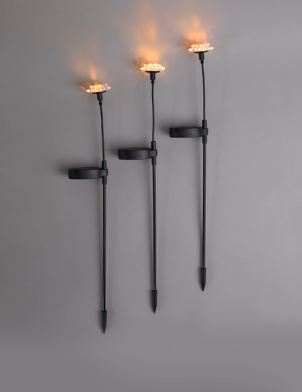 3pk Flower Pathfinder Solar Lights 1 of 3