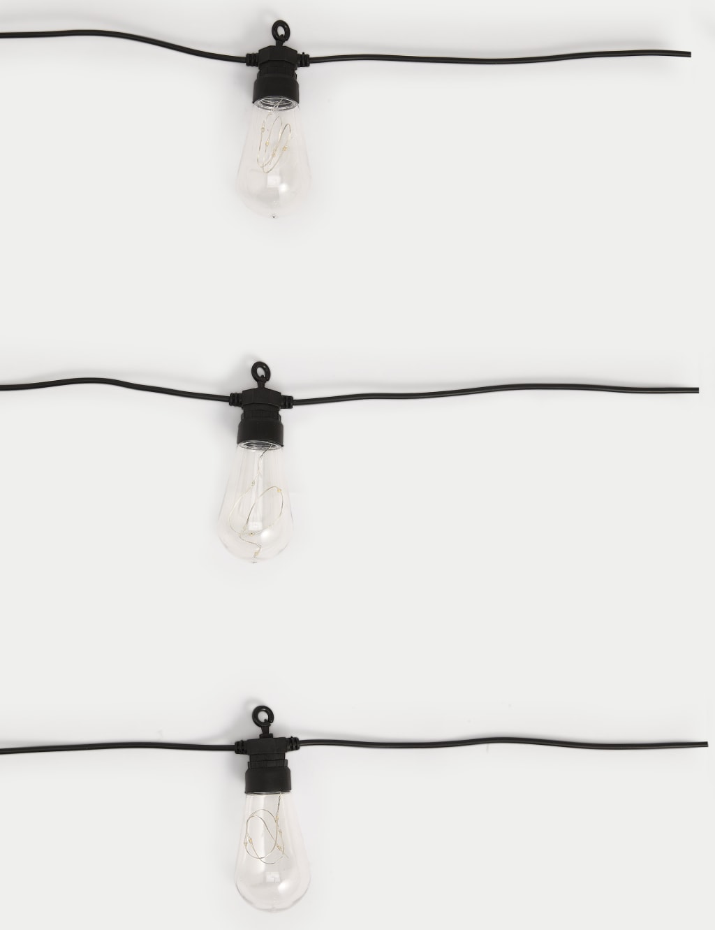 10 Warm White LED Solar Festoon Lights 3 of 4