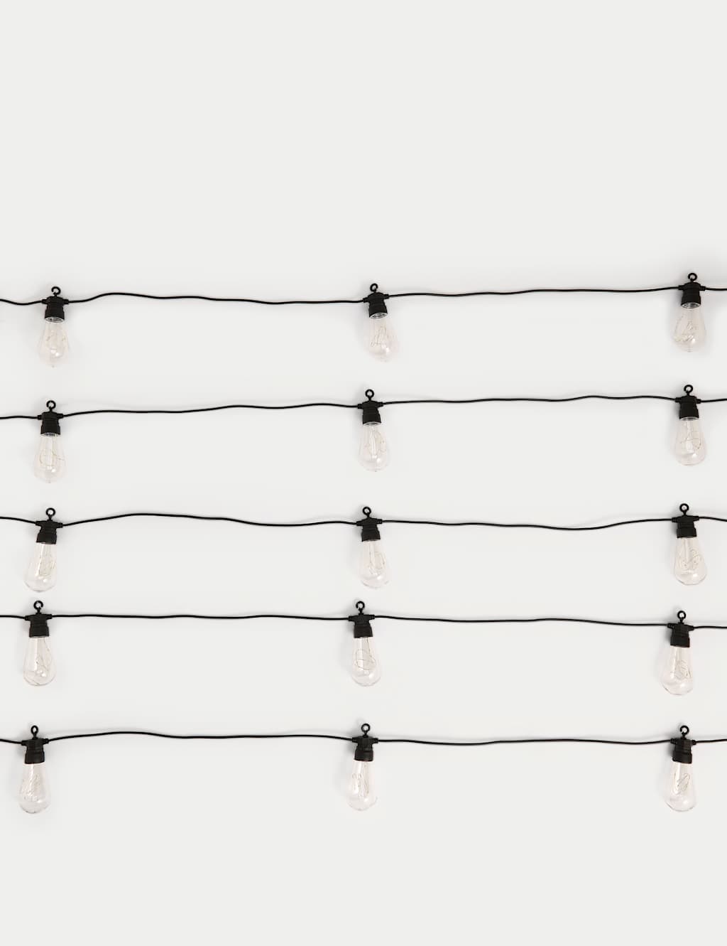 20 Warm White Solar & Mains Festoon Lights 2 of 4