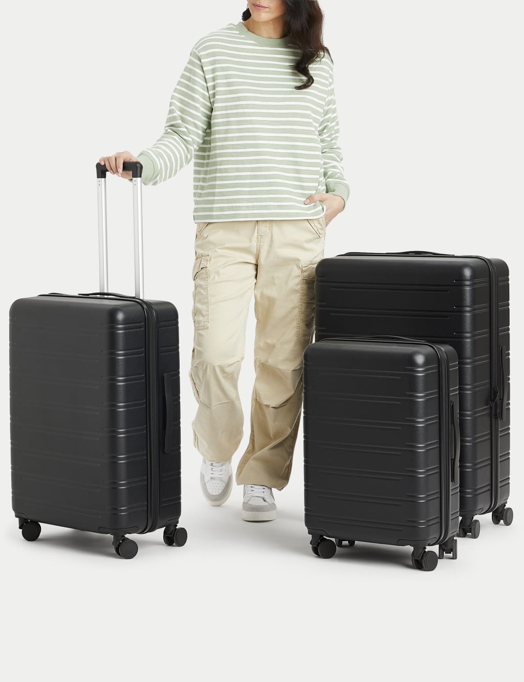 Set of 3 Prague 4 Wheel Hard Shell Suitcases 6 of 6