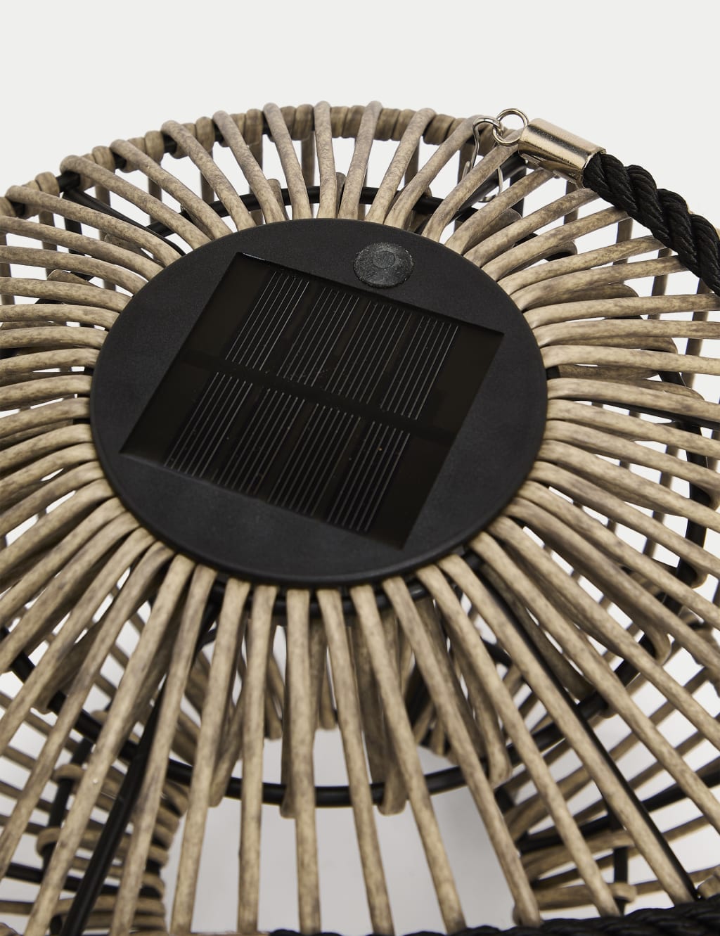 Small Warm White LED Woven Solar Lantern 4 of 4