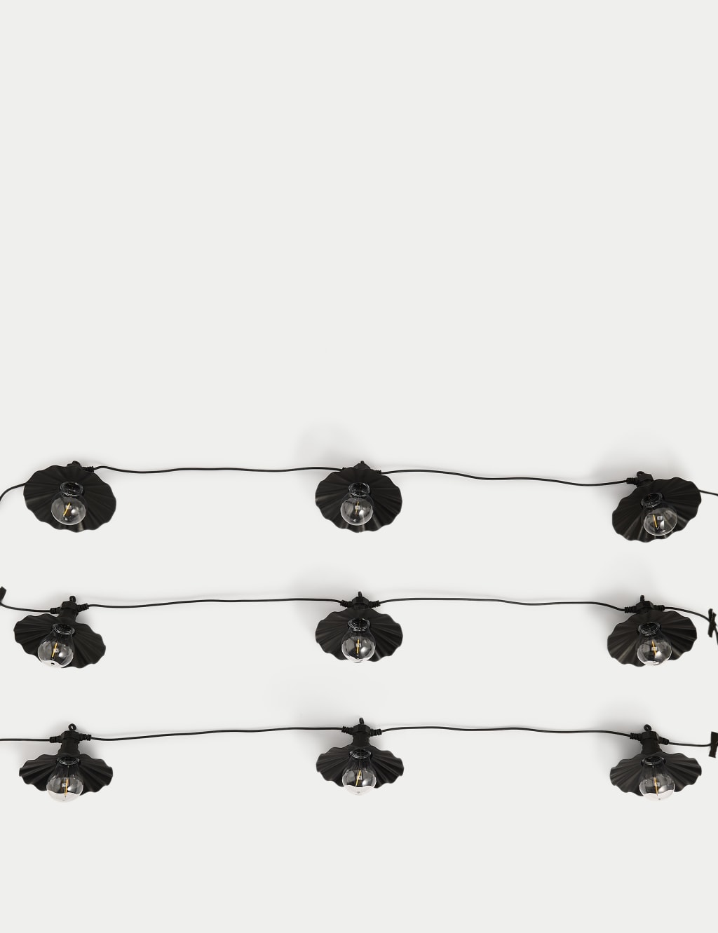 10 Warm White Scallop Solar Festoon Lights 2 of 4