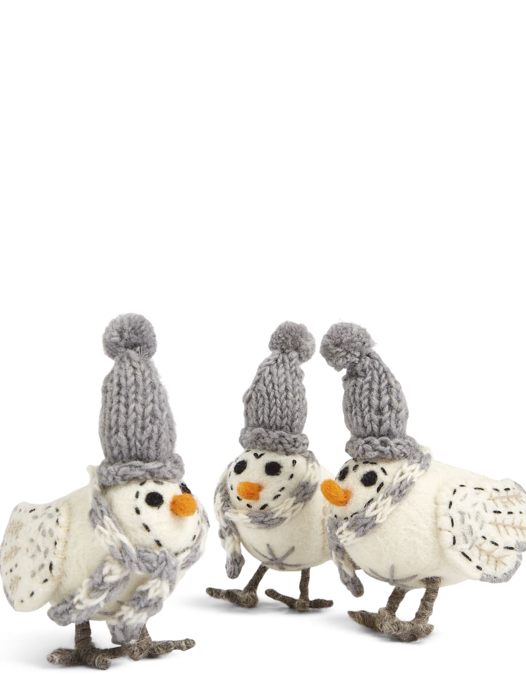3 Pack Natural Robin Character Baubles 3 of 3