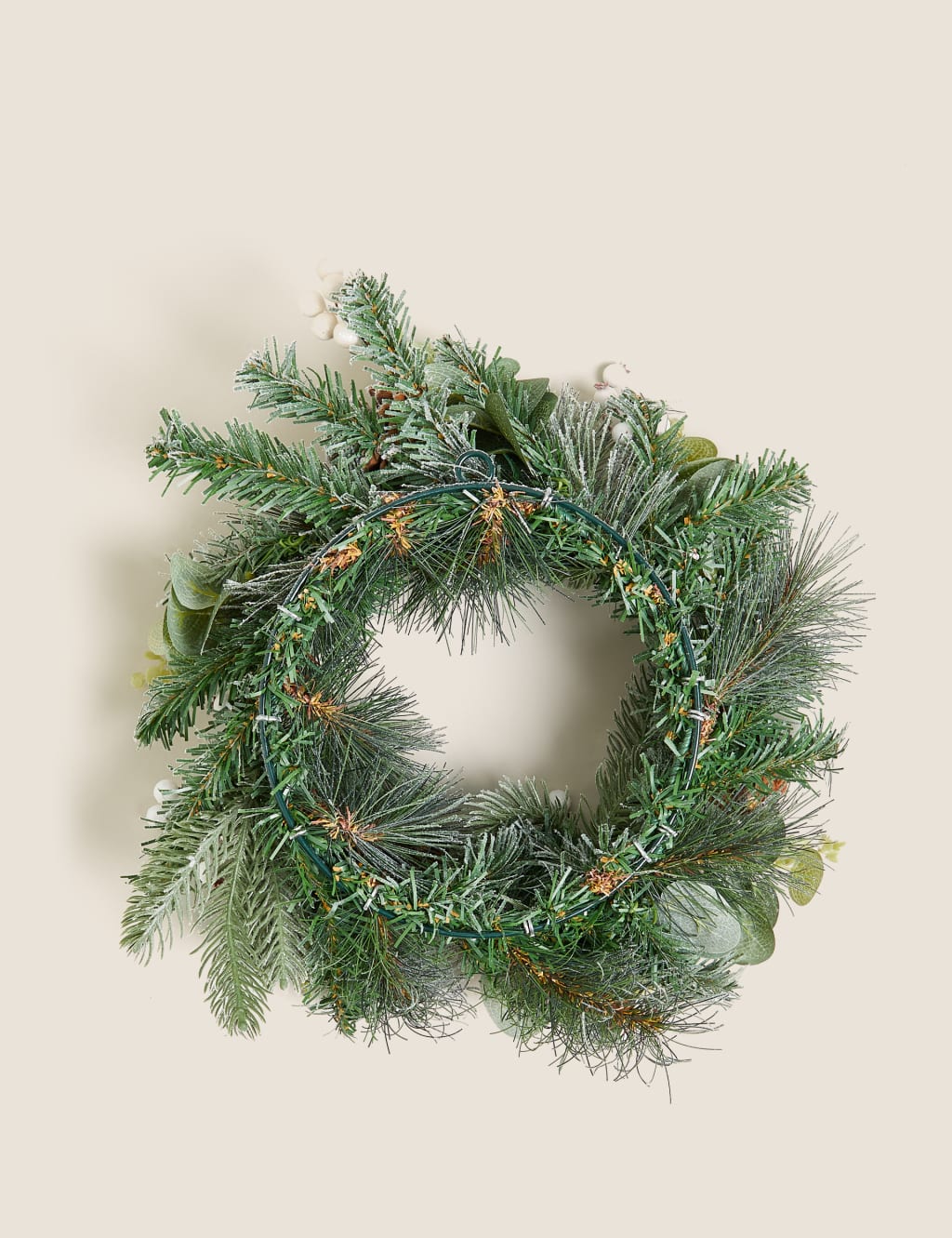 Pine Cone & White Berry Wreath 5 of 5
