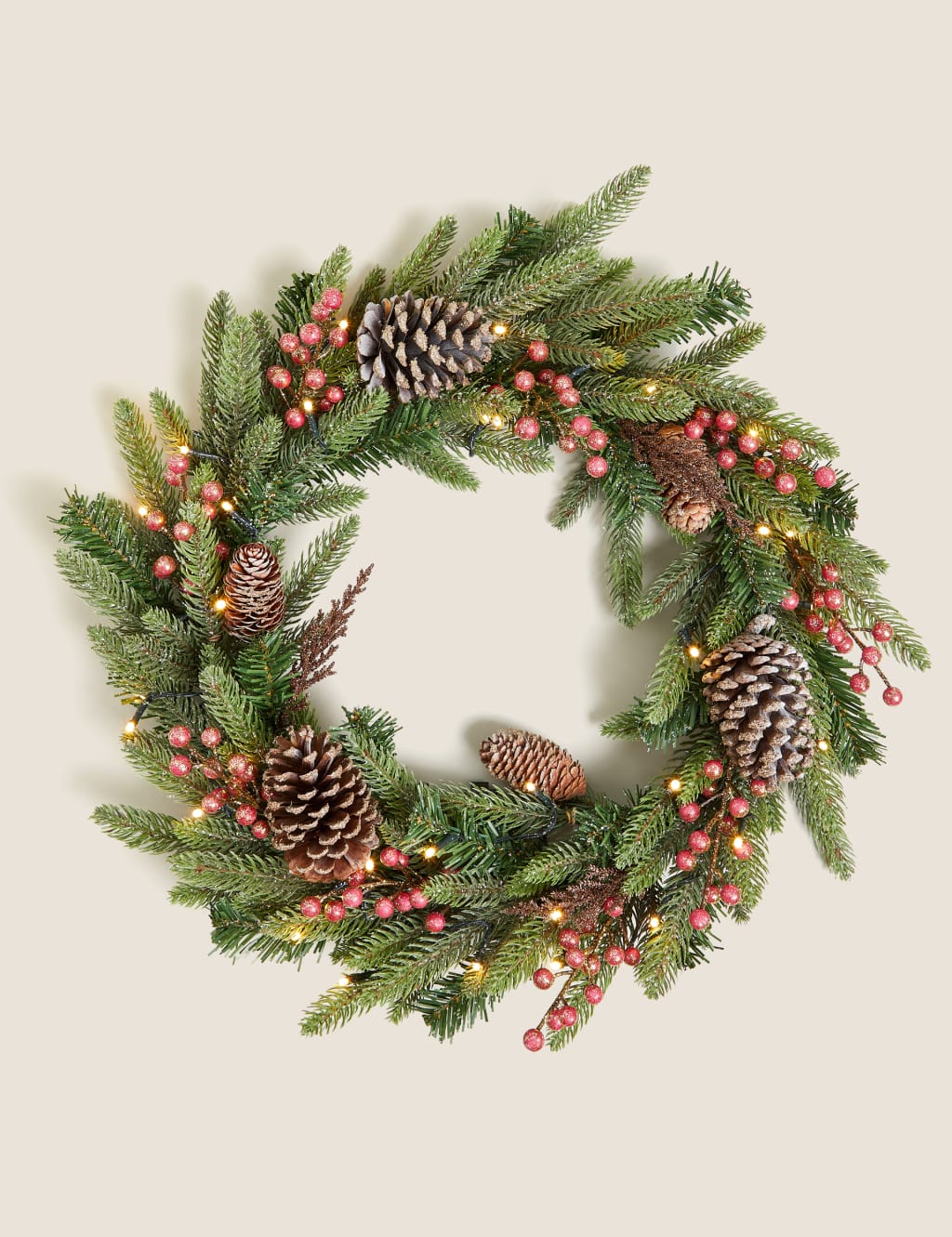 Gold Pre-Lit Wreath 4 of 5