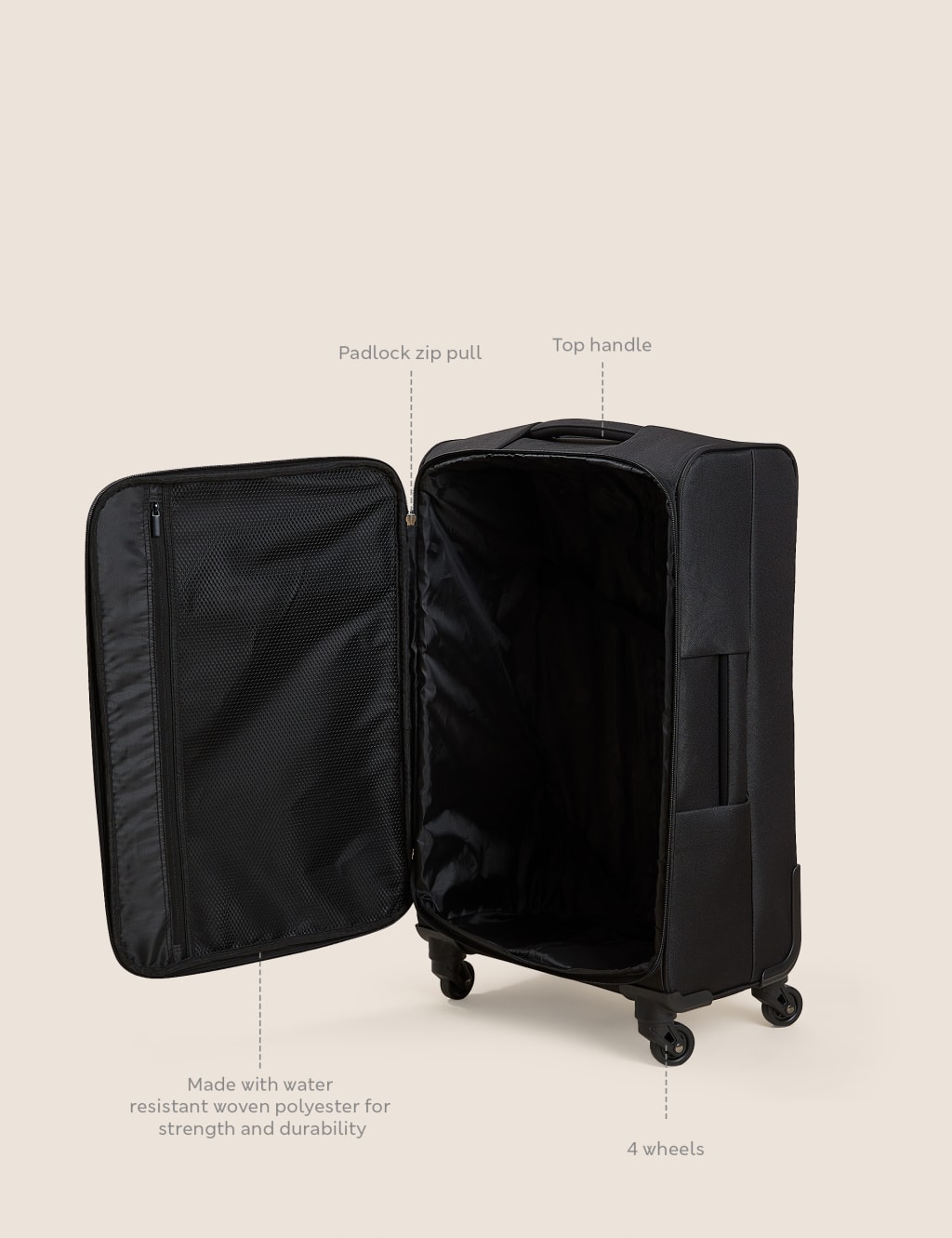 Medium lightweight suitcase 4 wheels new arrivals