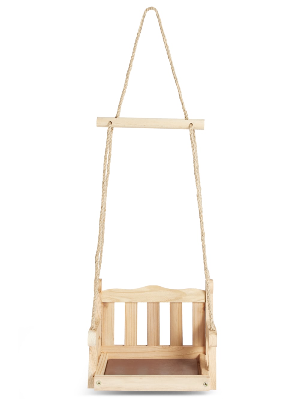 Wooden bird swing top