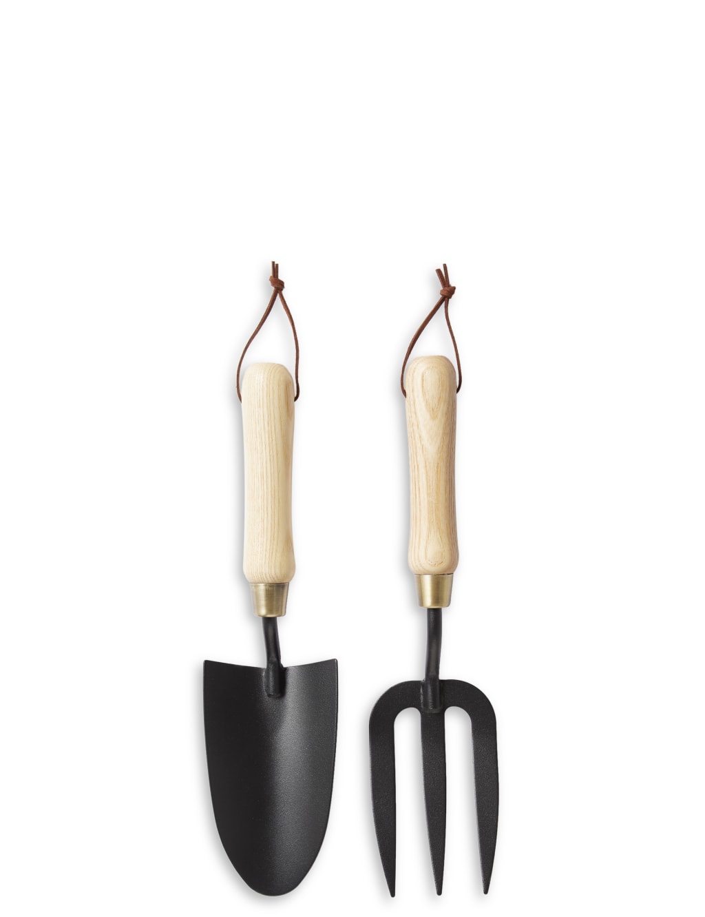 Wooden Handle Trowel Fork Set 1 of 2