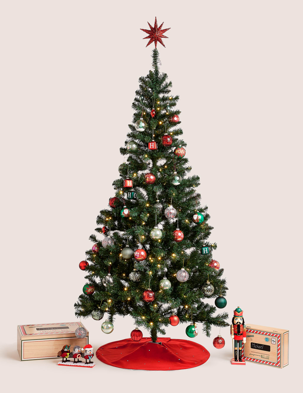7ft Lit Spruce Christmas Tree 1 of 5
