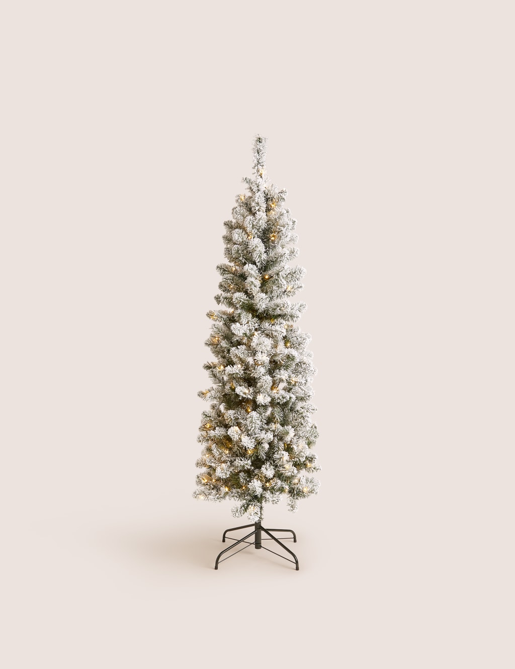 6ft Lit Slim Snowy Christmas Tree 2 of 6
