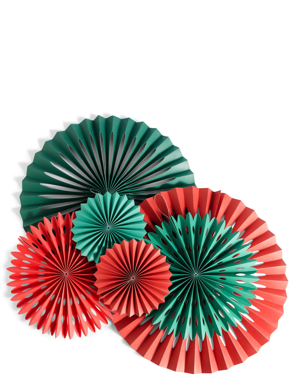 Set of 6 Hanging Fan Paper Decorations 1 of 5