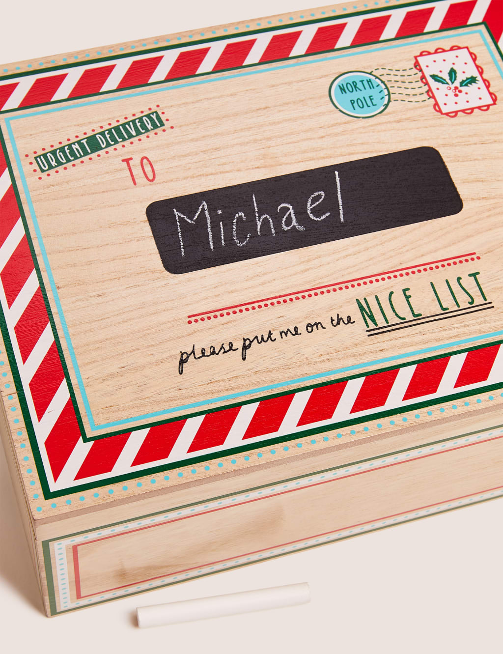 Medium Hand Finished Wooden Christmas Eve Box 4 of 5