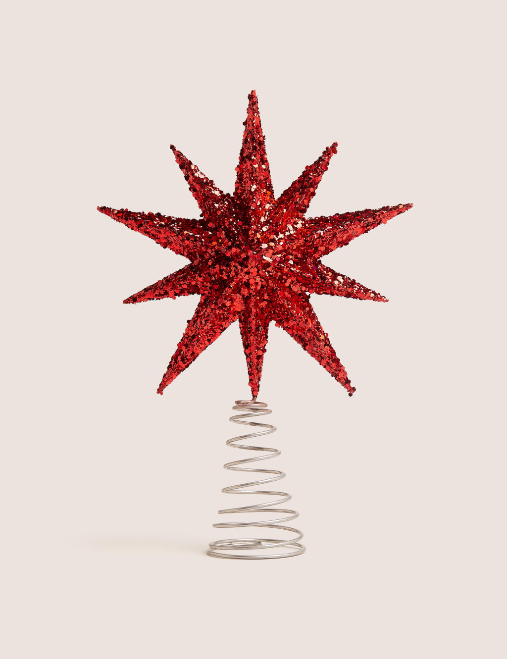 Glitter Red Star Tree Topper 1 of 1