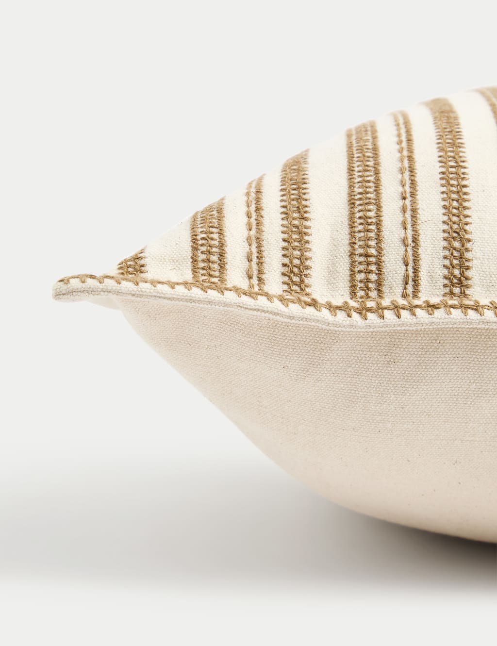 Pure Cotton Striped Embroidered Cushion 2 of 4