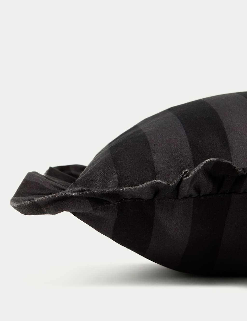 Pure Cotton Frill Striped Bolster Cushion 2 of 3