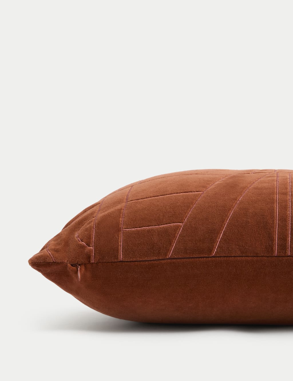 Velvet Embroidered Bolster Cushion 2 of 4