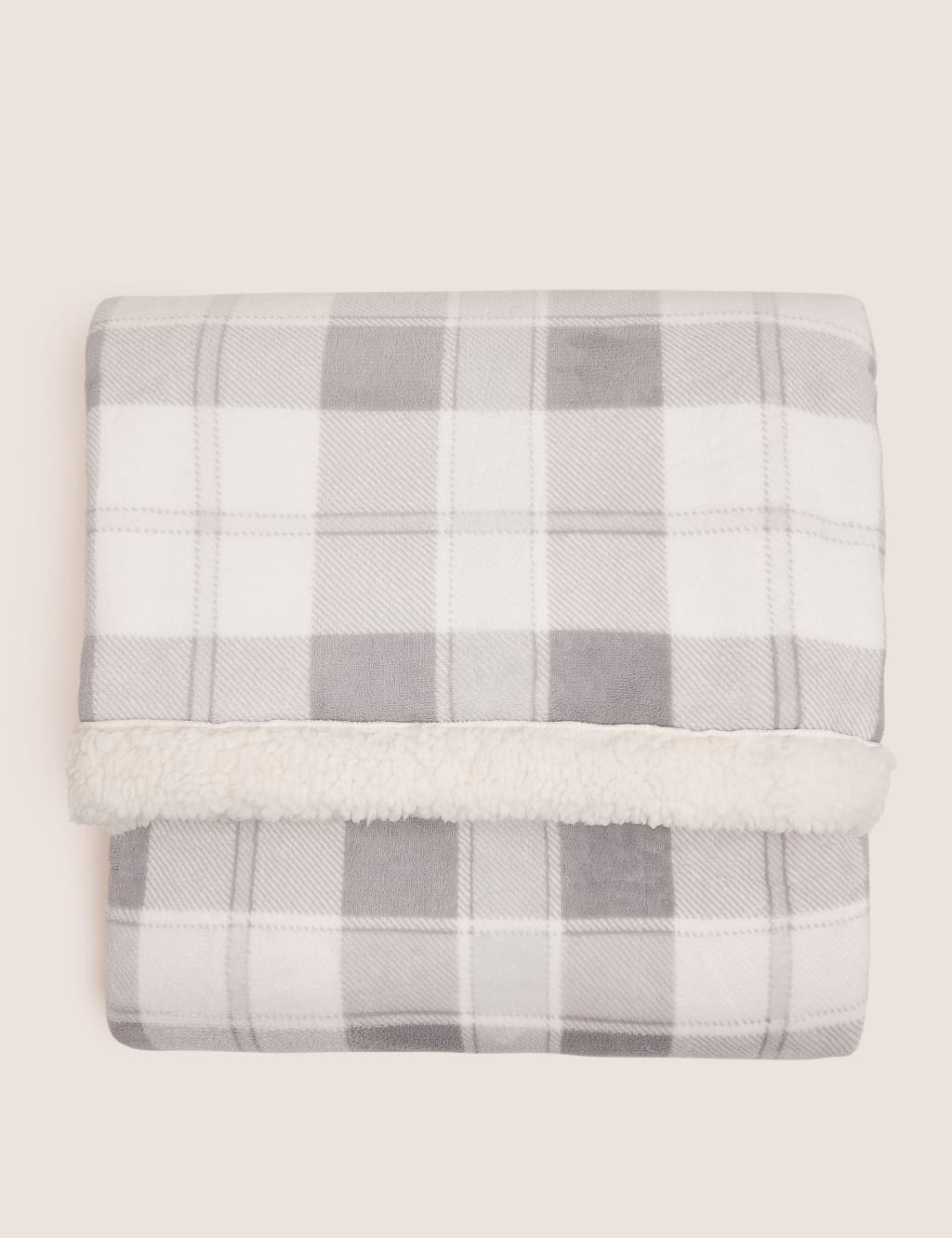 Fleece Checked Throw M S