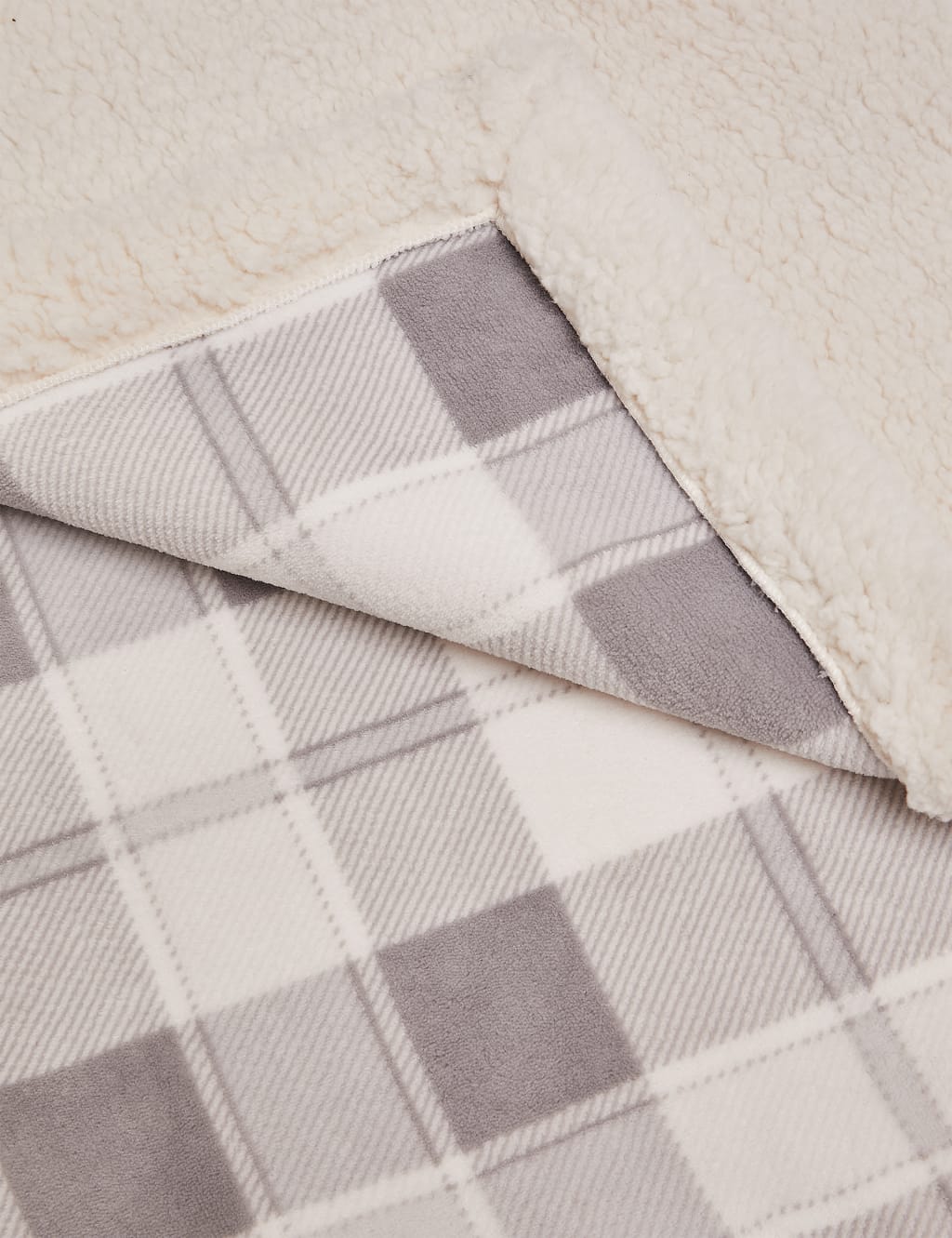 Fleece Checked Throw M S