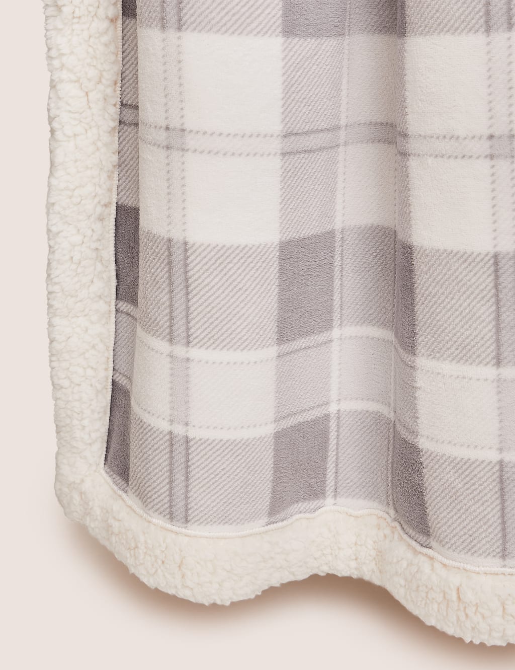 Fleece Checked Throw M S