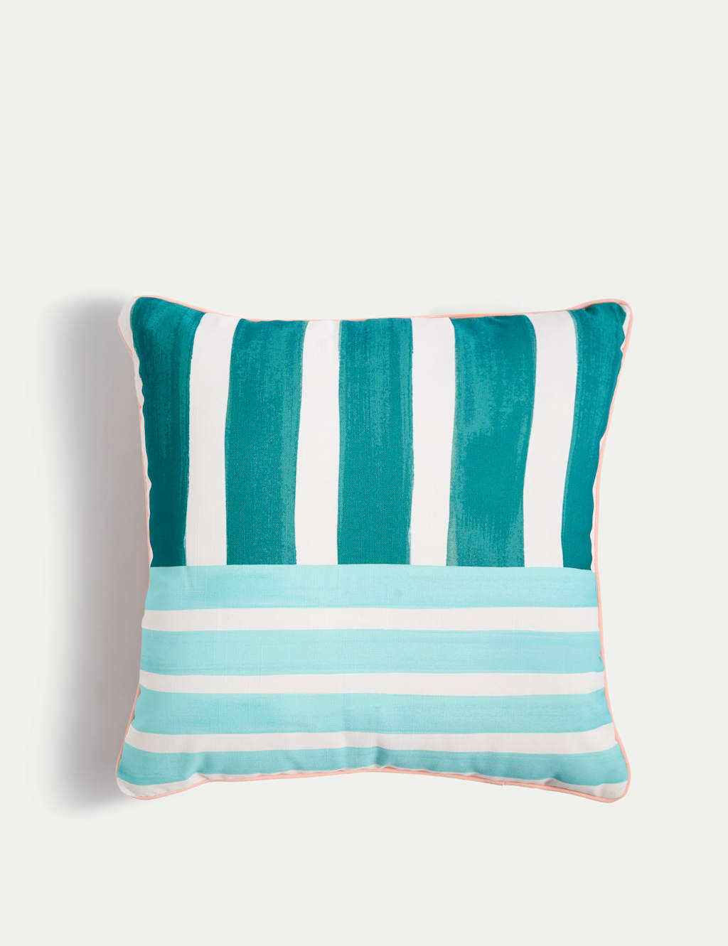 Set of 2 Reversible Striped Outdoor Cushions 1 of 5