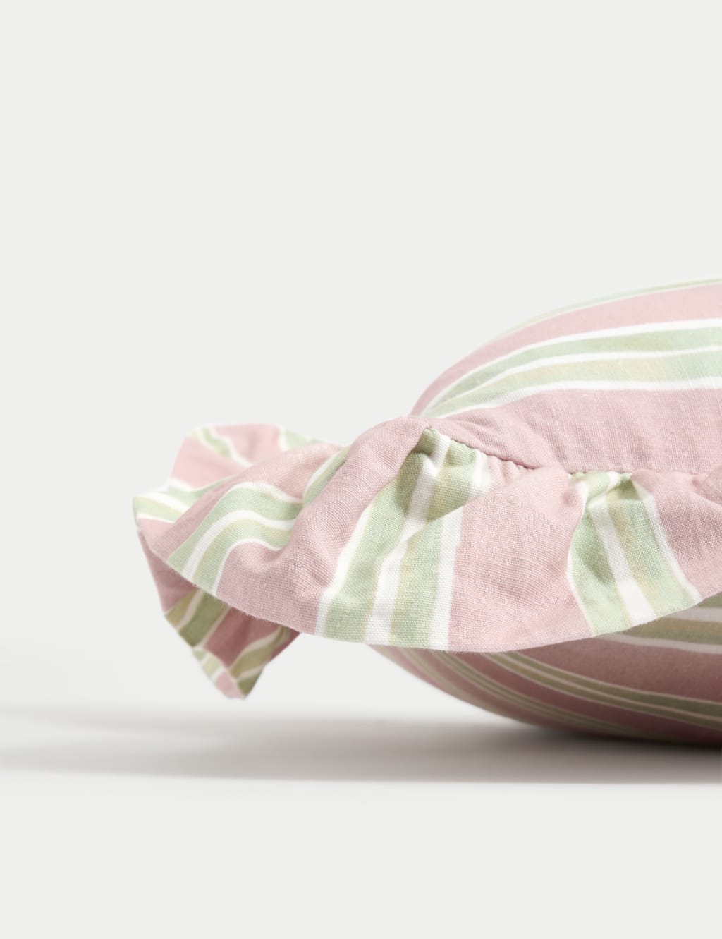Cotton Rich Striped Frill Cushion 3 of 3