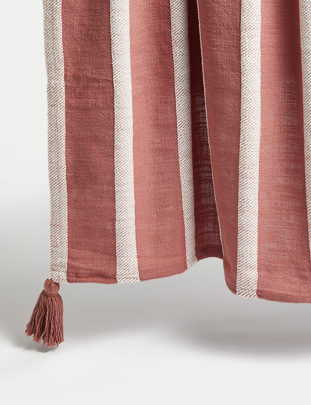 Pure Cotton Striped Lightweight Throw M S Collection M S