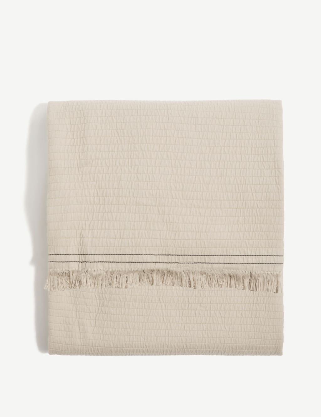 Pure Cotton Large Stitched Throw M S Collection M S