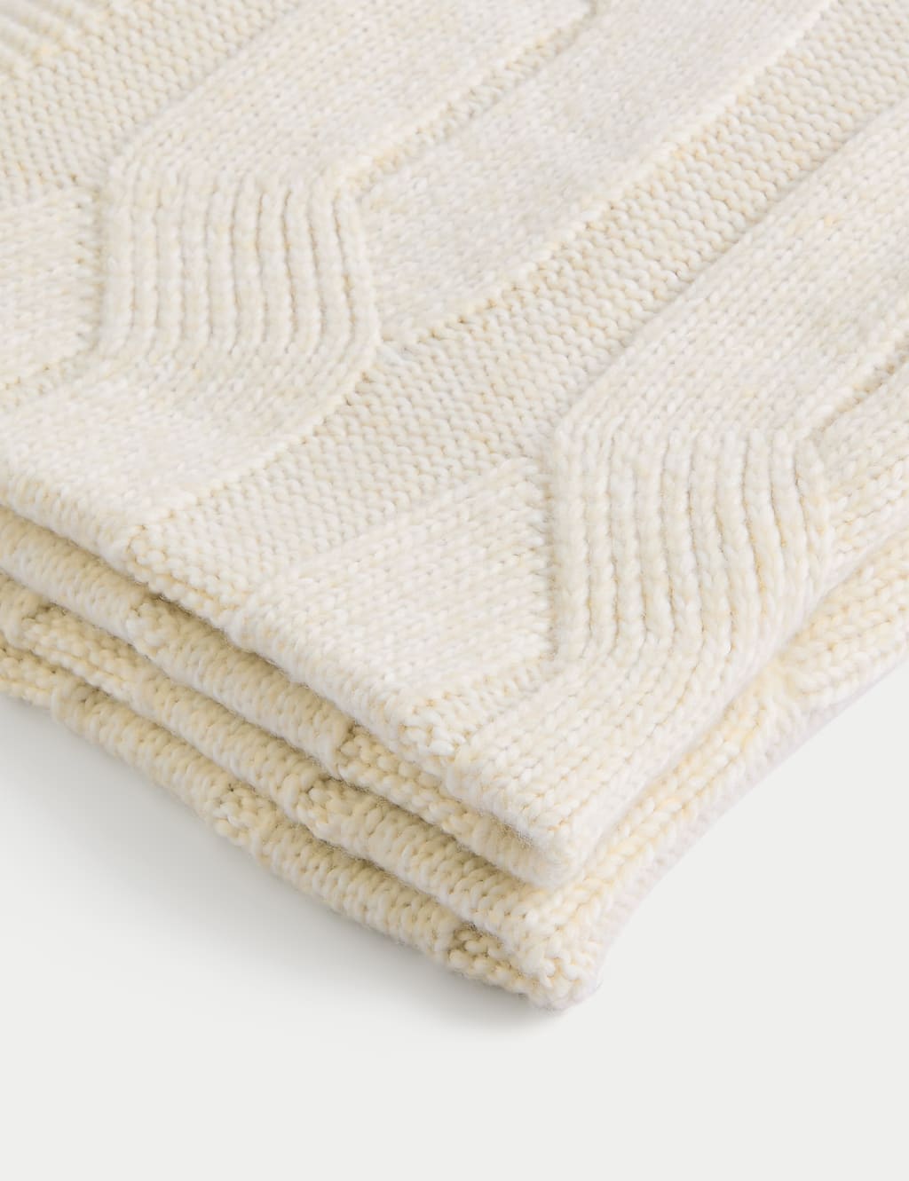 Cable Knit Throw M S Collection M S